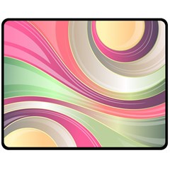 Abstract Colorful Background Wavy Double Sided Fleece Blanket (medium)  by Amaryn4rt