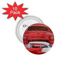 Classic Car Chevy Bel Air Dodge Red White Vintage Photography 1 75  Buttons (10 Pack) by yoursparklingshop