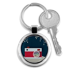 Camera Vector Illustration Key Chains (round)  by Amaryn4rt