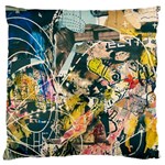 Art Graffiti Abstract Vintage Lines Large Cushion Case (One Side) Front