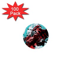 Wallpaper Background Watercolors 1  Mini Buttons (100 Pack)  by Amaryn4rt
