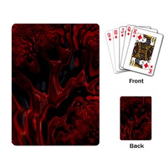 Fractal Red Black Glossy Pattern Decorative Playing Card by Amaryn4rt