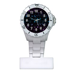 Stars Pattern Seamless Design Plastic Nurses Watch by Amaryn4rt