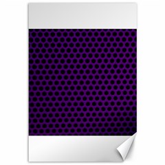 Dark Purple Metal Mesh With Round Holes Texture Canvas 12  X 18   by Amaryn4rt