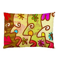 Abstract Faces Abstract Spiral Pillow Case by Amaryn4rt