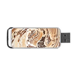 Abstract Newspaper Background Portable Usb Flash (one Side) by Amaryn4rt
