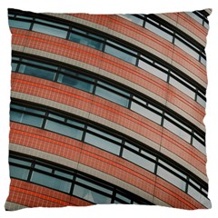 Architecture Building Glass Pattern Large Cushion Case (one Side) by Amaryn4rt