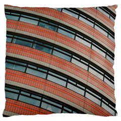 Architecture Building Glass Pattern Large Flano Cushion Case (two Sides) by Amaryn4rt