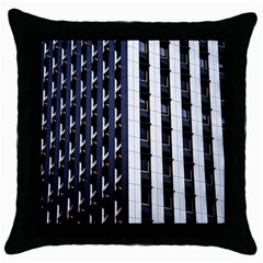 Architecture Building Pattern Throw Pillow Case (black) by Amaryn4rt