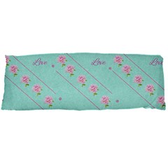 Love Flower Blue Background Texture Body Pillow Case Dakimakura (two Sides) by Amaryn4rt