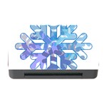 Snowflake Blue Snow Snowfall Memory Card Reader with CF Front