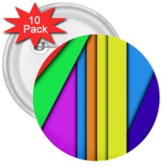 More Color Abstract Pattern 3  Buttons (10 Pack)  by Nexatart