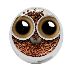 Owl Coffee Art 4-port Usb Hub (one Side) by Nexatart