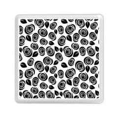 Black Roses Pattern Memory Card Reader (square)  by Valentinaart