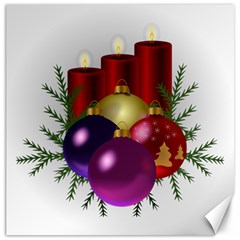 Candles Christmas Tree Decorations Canvas 16  X 16   by Nexatart