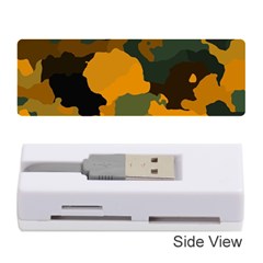 Background For Scrapbooking Or Other Camouflage Patterns Orange And Green Memory Card Reader (stick)  by Nexatart