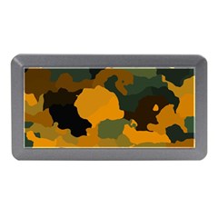 Background For Scrapbooking Or Other Camouflage Patterns Orange And Green Memory Card Reader (mini) by Nexatart