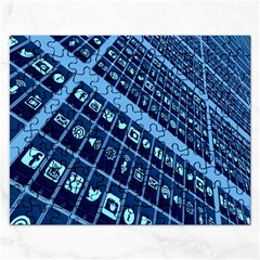 Mobile Phone Smartphone App Rectangular Jigsaw Puzzl by Nexatart