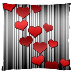 Valentines Day Pattern Large Flano Cushion Case (one Side) by Valentinaart