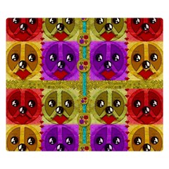 Peace Dogs Double Sided Flano Blanket (small)  by pepitasart