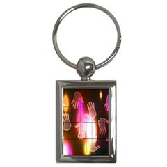 Abstract Background Design Squares Key Chains (rectangle)  by Nexatart