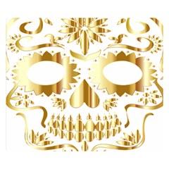 Sugar Skull Bones Calavera Ornate Double Sided Flano Blanket (small)  by Nexatart