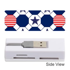 Patriotic Symbolic Red White Blue Memory Card Reader (stick)  by Nexatart