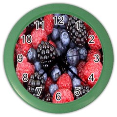 Forest Fruit Color Wall Clocks by Nexatart