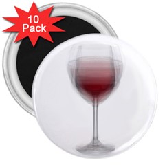 Wine Glass Steve Socha 3  Magnets (10 Pack)  by WineGlassOverlay