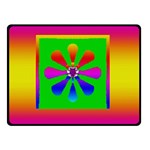 Flower Mosaic Double Sided Fleece Blanket (Small)  45 x34  Blanket Front