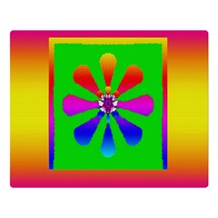 Flower Mosaic Double Sided Flano Blanket (large)  by pepitasart