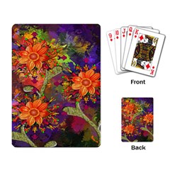 Abstract Flowers Floral Decorative Playing Card by Nexatart