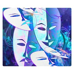 Abstract Mask Artwork Digital Art Double Sided Flano Blanket (small)  by Nexatart