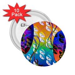 Abstract Mask Artwork Digital Art 2 25  Buttons (10 Pack)  by Nexatart