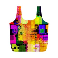 Abstract Squares Background Pattern Full Print Recycle Bags (m)  by Nexatart