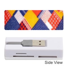 Background Fabric Multicolored Patterns Memory Card Reader (stick)  by Nexatart
