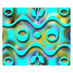 Background Braid Fantasy Blue Double Sided Flano Blanket (Small)  50 x40  Blanket Back