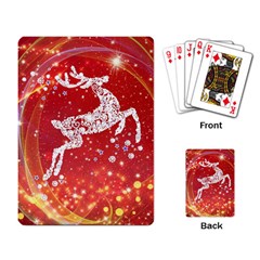 Background Reindeer Christmas Playing Card by Nexatart