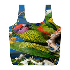 Beautifull Parrots Bird Full Print Recycle Bags (l)  by Nexatart