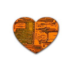 Circuit Heart Coaster (4 Pack)  by Nexatart