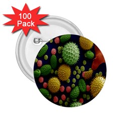 Colorized Pollen Macro View 2 25  Buttons (100 Pack)  by Nexatart