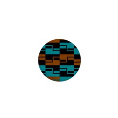 Fabric Textile Texture Gold Aqua 1  Mini Buttons by Nexatart