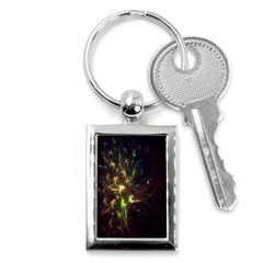Fractal Flame Light Energy Key Chains (rectangle)  by Nexatart