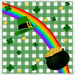 St  Patrick s Day Rainbow Canvas 20  X 20   by Valentinaart