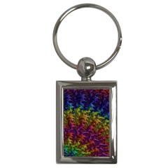 Fractal Art Design Colorful Key Chains (rectangle)  by Nexatart