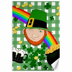 Lucky Irish Canvas 12  X 18   by Valentinaart