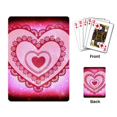Heart Background Lace Playing Card by Nexatart