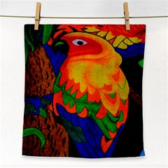Parakeet Colorful Bird Animal Face Towel by Nexatart