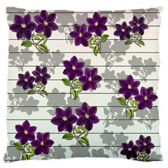 Purple Vintage Flowers Large Flano Cushion Case (two Sides) by Valentinaart