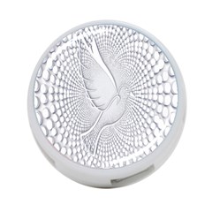 Points Circle Dove Harmony Pattern 4-port Usb Hub (one Side) by Nexatart